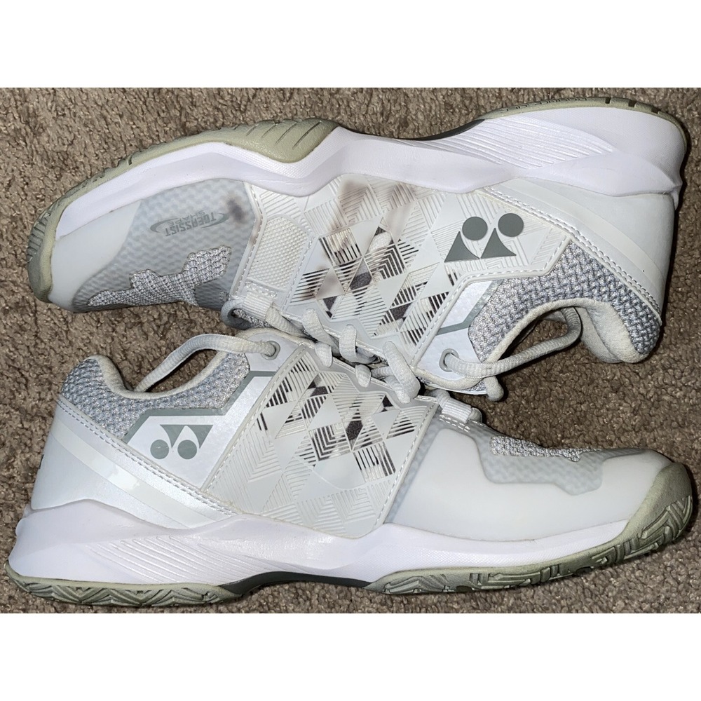 Yonex Sonicage All White Womens Size 8 Tennis Non Marking Rubber Soled Shoes